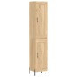 vidaXL Aparador de madera contrachapada roble Sonoma 34,5x34x180 cm