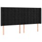 vidaXL Cama box spring colchón y LED terciopelo negro 180x200 cm vidaXL Cama box spring colchón y LED terciopelo negro 180x200 cm