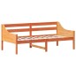 vidaXL Sofá cama de madera maciza de pino marrón cera 90x190 cm vidaXL Sofá cama de madera maciza de pino marrón cera 90x190 cm