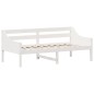 vidaXL Sofá cama madera maciza de pino blanco 75x190 cm vidaXL Sofá cama madera maciza de pino blanco 75x190 cm