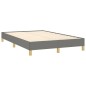 vidaXL Cama box spring con colchón y LED tela marrón oscuro 120x190 cm