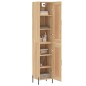 vidaXL Aparador de madera contrachapada roble Sonoma 34,5x34x180 cm