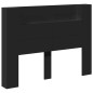 vidaXL Cabecero de cama con luz LED negro 140x16,5x103,5 cm