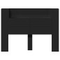 vidaXL Cabecero de cama con luz LED negro 140x16,5x103,5 cm