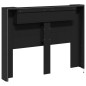 vidaXL Cabecero de cama con luz LED negro 140x16,5x103,5 cm
