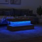 vidaXL Mesa de centro con luces LED marrón roble 90x50x40 cm
