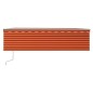 vidaXL Toldo automático retráctil con persiana naranja y marrón 5x3 m 