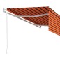 vidaXL Toldo automático retráctil con persiana naranja y marrón 5x3 m 