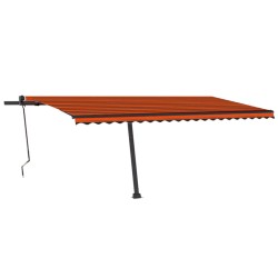 vidaXL Toldo de pie automático naranja y marrón 500x300 cm