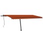 vidaXL Toldo de pie automático naranja y marrón 500x300 cm vidaXL Toldo de pie automático naranja y marrón 500x300 cm