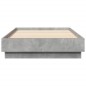 vidaXL Estructura de cama madera de ingeniería gris hormigón 90x190 cm