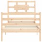vidaXL Estructura de cama individual con cabecero madera maciza vidaXL Estructura de cama individual con cabecero madera maciza