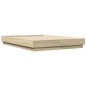 vidaXL Estructura de cama madera de ingeniería roble Sonoma 135x190 cm