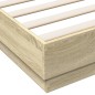 vidaXL Estructura de cama madera de ingeniería roble Sonoma 135x190 cm
