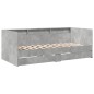 vidaXL Tumbona con cajones madera ingeniería gris hormigón 75x190 cm vidaXL Tumbona con cajones madera ingeniería gris hormigón 75x190 cm