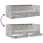 vidaXL Tumbona con cajones madera ingeniería gris hormigón 75x190 cm vidaXL Tumbona con cajones madera ingeniería gris hormigón 75x190 cm