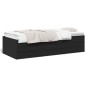 vidaXL Tumbona con cajones madera de ingeniería negro 75x190 cm vidaXL Tumbona con cajones madera de ingeniería negro 75x190 cm