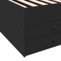 vidaXL Tumbona con cajones madera de ingeniería negro 75x190 cm vidaXL Tumbona con cajones madera de ingeniería negro 75x190 cm