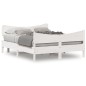 vidaXL Estructura de cama con cabecero madera pino blanco 140x200 cm vidaXL Estructura de cama con cabecero madera pino blanco 140x200 cm