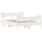 vidaXL Estructura de cama con cabecero madera pino blanco 140x200 cm vidaXL Estructura de cama con cabecero madera pino blanco 140x200 cm