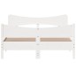 vidaXL Estructura de cama con cabecero madera pino blanco 140x200 cm vidaXL Estructura de cama con cabecero madera pino blanco 140x200 cm