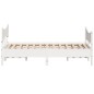 vidaXL Estructura de cama con cabecero madera pino blanco 140x200 cm vidaXL Estructura de cama con cabecero madera pino blanco 140x200 cm