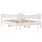 vidaXL Estructura de cama con cabecero madera pino blanco 140x200 cm vidaXL Estructura de cama con cabecero madera pino blanco 140x200 cm