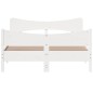 vidaXL Estructura de cama con cabecero madera pino blanco 140x190 cm