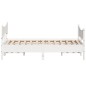 vidaXL Estructura de cama con cabecero madera pino blanco 140x190 cm