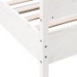 vidaXL Estructura de cama con cabecero madera pino blanco 75x190 cm