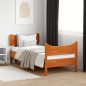 vidaXL Estructura cama con cabecero madera pino marrón cera 100x200 cm