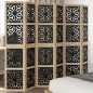 vidaXL Biombo separador 6 paneles madera maciza Paulownia marrón negro vidaXL Biombo separador 6 paneles madera maciza Paulownia marrón negro
