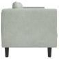 vidaXL Sofá con cojines 2 plazas terciopelo gris claro vidaXL Sofá con cojines 2 plazas terciopelo gris claro