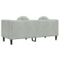 vidaXL Sofá con cojines 2 plazas terciopelo gris claro vidaXL Sofá con cojines 2 plazas terciopelo gris claro