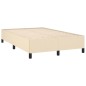 vidaXL Cama box spring con colchón y luces LED tela crema 120x190 cm vidaXL Cama box spring con colchón y luces LED tela crema 120x190 cm