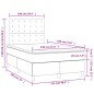 vidaXL Cama box spring con colchón y luces LED tela crema 120x190 cm vidaXL Cama box spring con colchón y luces LED tela crema 120x190 cm