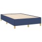 vidaXL Cama box spring con colchón y luces LED tela azul 120x190 cm vidaXL Cama box spring con colchón y luces LED tela azul 120x190 cm