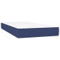 vidaXL Cama box spring con colchón y luces LED tela azul 120x190 cm vidaXL Cama box spring con colchón y luces LED tela azul 120x190 cm