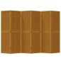 vidaXL Biombo separador de 6 paneles madera maciza paulownia marrón vidaXL Biombo separador de 6 paneles madera maciza paulownia marrón