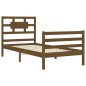 vidaXL Estructura cama y cabecero madera maciza marrón miel 100x200 cm vidaXL Estructura cama y cabecero madera maciza marrón miel 100x200 cm