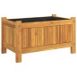 vidaXL Jardinera con forro madera maciza de acacia 54x31x30 cm vidaXL Jardinera con forro madera maciza de acacia 54x31x30 cm
