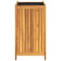 vidaXL Jardinera con forro madera maciza de acacia 42x42x75 cm vidaXL Jardinera con forro madera maciza de acacia 42x42x75 cm