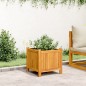 vidaXL Jardinera con forro madera maciza de acacia 42x42x40 cm vidaXL Jardinera con forro madera maciza de acacia 42x42x40 cm