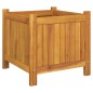 vidaXL Jardinera con forro madera maciza de acacia 42x42x40 cm vidaXL Jardinera con forro madera maciza de acacia 42x42x40 cm