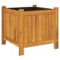 vidaXL Jardinera con forro madera maciza de acacia 42x42x40 cm vidaXL Jardinera con forro madera maciza de acacia 42x42x40 cm