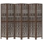 vidaXL Biombo separador de 6 paneles madera paulownia marrón oscuro vidaXL Biombo separador de 6 paneles madera paulownia marrón oscuro