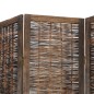 vidaXL Biombo separador de 6 paneles madera paulownia marrón oscuro vidaXL Biombo separador de 6 paneles madera paulownia marrón oscuro