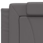 vidaXL Cama con colchón cuero sintético gris 200x200 cm