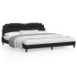 vidaXL Cama con colchón cuero sintético negro 200x200 cm vidaXL Cama con colchón cuero sintético negro 200x200 cm