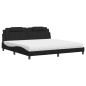 vidaXL Cama con colchón cuero sintético negro 200x200 cm vidaXL Cama con colchón cuero sintético negro 200x200 cm